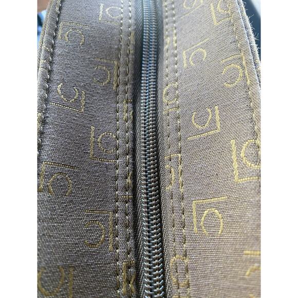 Liz Claiborne Multi Pocket Tote Bag 19” X 13” Brown And Tan VGC Vintage - Picture 5 of 6